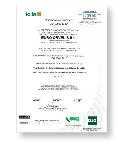 Certificazione Euro Orvel